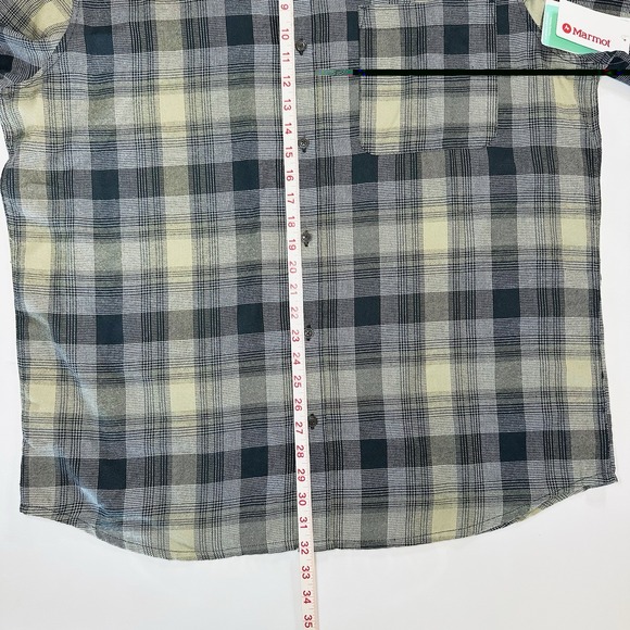 Marmot Mountain Works Men's Flannel Shirt NWT XXL Plaid Button Front Long Sleeve - Picture 5 of 9